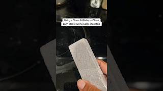 Using a Stone to Clean My Glass Stovetop dayinmylife webtooncanvasartist youtubeblack [upl. by Eidob]