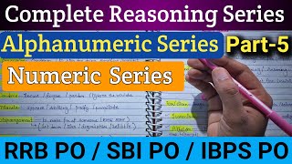 Alphanumeric Series✅ NUMERIC Series PART5🔥bankexams2024 sbipo ibpspo rrbpo [upl. by Tshombe]