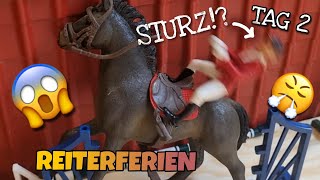 STURZ UND RACHE🙊Reiterferien auf dem Grüntalhof  TAG 2 Schleich Pferde Video [upl. by Yleme798]