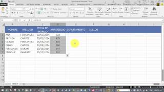 Calculo de Antiguedad de un empleado con Excel [upl. by Evelin837]