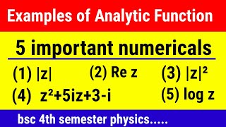 examples of analytic functions  examples of analytic function complex analysis [upl. by Golding]