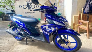 MIO I 125 UPGRADE amp MODIFICATION  SAMURAI PAINT RACE BLUE [upl. by Jillana812]