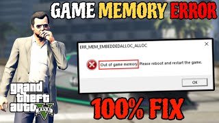 How To Fix Game Memory Error in Gta 5 Story Mode  Gta 5 Version 1031790 Crash Problem [upl. by Aek]