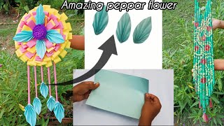 Pepar flower craft  very easy made home bangla  Desi daylights [upl. by Rozalin]