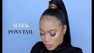 HOW TO SLEEK PONYTAIL  GIVEAWAYCLOSED [upl. by Coffee]