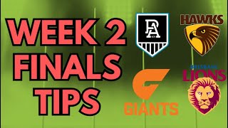 AFL Tips  Week 2 Finals [upl. by Domph]