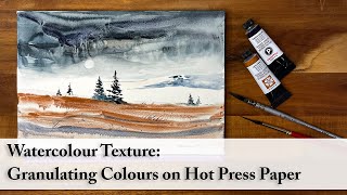 Watercolour Texture  Granulating Colours on Hot Press Paper  Loose Watercolour Demonstration [upl. by Neit703]