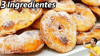 TORTAS FRITAS la RECETA MAS FÁCIL en MINUTOS SOLO 3 INGREDIENTES 😍🍩😋  SIN HUEVO Receta  659 [upl. by Abel461]