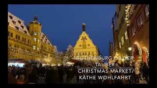 Rothenburg ob der Tauber Christmas market amp Käthe Wohlfahrt [upl. by Thora]