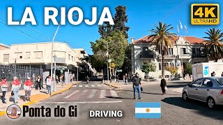 CALLES de una CIUDAD CÁLIDA LUMINOSA y HOSPITALARIA LA RIOJA ARGENTINA driving TOUR 4K 2024 UHD [upl. by Rehtaef]