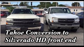 20002006 Chevy Tahoe Conversion to the 20032006 Chevy Silverado HD front end silverado tahoe [upl. by Averat]