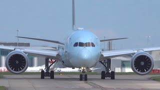 Air Canada 7879 Close Up Rolling Take off at Manchester Airport  New Summer Service 4K [upl. by Luehrmann]