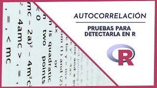 Autocorrelación en R Pruebas para Detectarla [upl. by Adnilak]