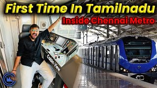 First Time Inside Chennai Metro Cabin Train Ride🔥Train Review in Tamil  Tuberbassss [upl. by Niamor]