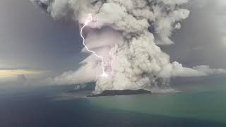 Hunga Volcano Eruption 14 January 2022 548PM Tonga Time [upl. by Field]