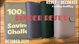 Binder Setup Refresh  Oct 2024  Reset Binders  New Challenges Single Mom  Low Income savemoney [upl. by Llenej]