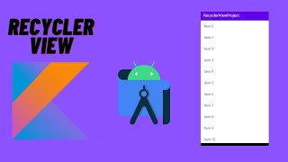 How to make a simple RecyclerView in Android Studio  Android  Kotlin [upl. by Aspia642]