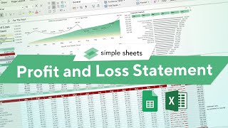 Profit and Loss Statement Excel Template StepbyStep Video Tutorial by Simple Sheets [upl. by Enohpets812]