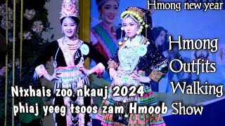 Miss Hmong Vientiane 2024 Phiaj yeeg tsoos Hmoob  Hmong Outfits Walking Show [upl. by Elleral181]