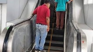 checking of Escalator in Jharsuguda Junction [upl. by Alauqahs]