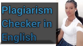 Plagiarism checker in English [upl. by Clayberg]