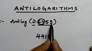 Easy way to find Antilogarithms [upl. by Anikes]