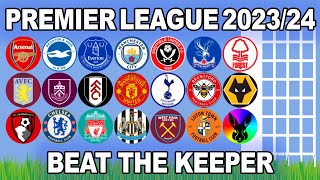 Beat The Keeper  Premier League 202324  Algodoo Marble Race [upl. by Melcher]