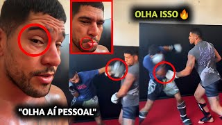 MOSTROU COMO FICOU🚨 Alex Poatan MANDA RECADO após FAZER SPARRING DUR0 ANTES DA LUTA com Rountree [upl. by Errecart656]