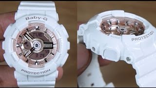 CASIO BABYG BA1107A1 WHITE GOLD ROSE EDITION  UNBOXING [upl. by Yetsirhc]