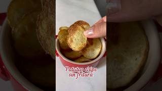 Patatas chips sin frituras en 10 minutos recetas recetasfaciles patatas patataschips airfryer [upl. by Standley49]