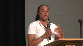 Coach Dawn Staley visits Round Top Elementary School [upl. by Janith731]