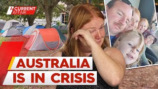 Aussies forced into tents amid housing crisis  A Current Affair [upl. by Sadira]