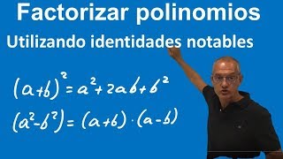 Factorizar polinomios usando identidades notables [upl. by Lippold552]