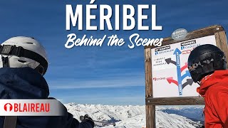 Behind the scenes of skiing red piste Blaireau in Méribel Les 3 Vallées [upl. by Fairley]