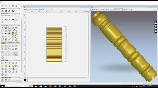 Easy to Create 3D Rotary Design in Artcam 2008  3d Artcam work  Artcam 2008 [upl. by Ramaj]