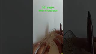 CONSTRUCT 50 DEGREE ANGLE USING PROTRACTOR [upl. by Silsbye]