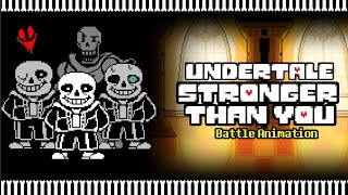 Undertale  Stronger Than You  Battle Animation [upl. by Notserp]