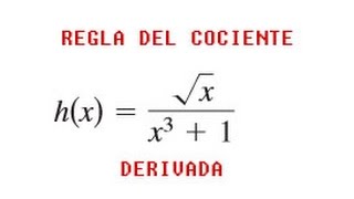 Derivación Mediante La Regla Del Cociente Ej 2 [upl. by Ekle]