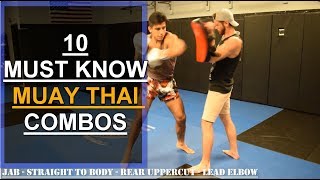 2020 10 MUST KNOW Muay Thai Combos For Beginners [upl. by Kennedy496]