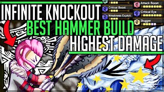 New Best Hammer Build  Infinite Knockout  Highest Damage  Monster Hunter World Iceborne mhw [upl. by Alleuqcaj352]