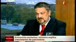 Palocci  Íntegra da entrevista ao Jornal Nacional  03062011 1ª parte [upl. by Teagan280]