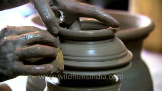 Making an earthen pot  pottery in India [upl. by Yrrat981]