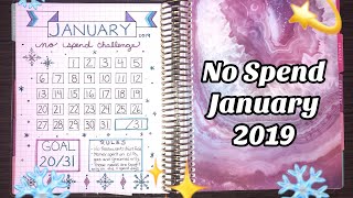 Hoarders Heart No Spend January Challenge 2019 My Bullet Journal Entry [upl. by Aisilef]