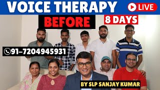 Live Pre Voice Therapy  vocal Cord Paralysis Phonatory Gap  Puberphonia  Sulcus slpsanjaykumar [upl. by Thornie]