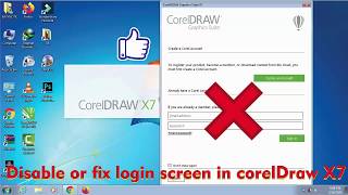 How to remove Disable or fix login screen or Email verification in CorelDraw X7  Solved  Fix [upl. by Nahaj]