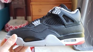 Jordan 4 Bred Reimagined Real vS Fake [upl. by Merrick]