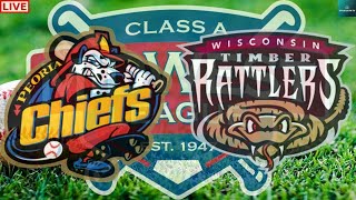 PEORIA CHIEFS VS WISCONSIN TIMBER RATTLERS CUBS MILB HIGHA LIVE GAME CAST amp CHAT [upl. by Aenyl]