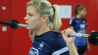 Equipe de France Féminine  Séance de musculation des Bleues [upl. by Yerga]