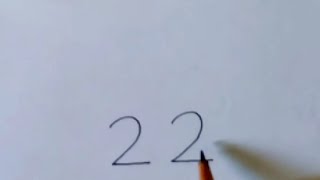 How to draw bunny from number 22 step by stepLine Artrabbit drawing easyanimals drawing [upl. by Axia623]