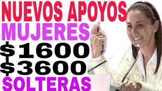 3200 NUEVO APOYO MADRES MUJERES SOLTERAS VIUDAS SEPARADA DIVORCIADA AMA DE CASA 1600 REQUISITOS [upl. by Lap]